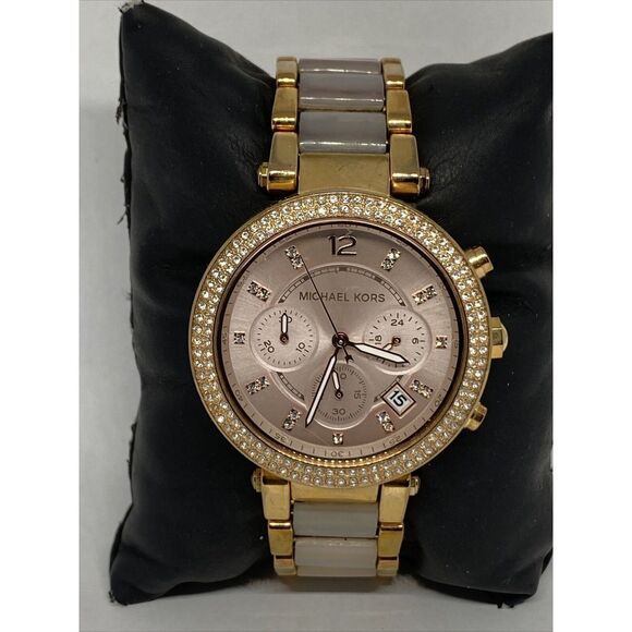 Michael Kors Parker MK5896 Womens Stainless Steel Analog Dial Quartz Watch MP884 - Picture 3 of 12